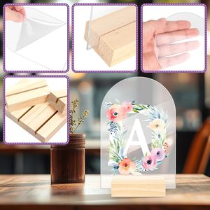 Trong suốt trống cong tấm <span class=keywords><strong>Acrylic</strong></span> sáng lên dấu hiệu <span class=keywords><strong>Acrylic</strong></span> rõ ràng cho bàn tiệc - Product Image 5