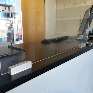 新しいデザインクリアアクリルプレキシガラスシールドカスタムキャッシャーsneezeガード保護アクリルデスクシールド - Product Image 5