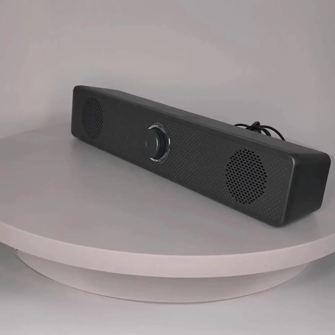 Uzun şerit masaüstü ses dizüstü bilgisayar Usb topuzu kablolu Mini soundbar'da hoparlör