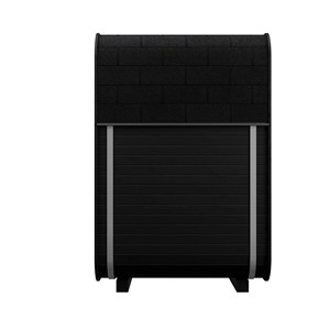 Sauna panoramique en forme de cube pour 2 personnes, en bois de sapin massif moderne, avec chauffage 6KW, porte en verre trempé de 8 mm, écologique - Product Image 3