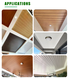 Panneaux muraux et de plafond en <span class=keywords><strong>PVC</strong></span> d'usine, imperméables, ignifuges, effet bois, 250 mm, 300 mm, revêtement décoratif <span class=keywords><strong>intérieur</strong></span> moderne pour salle de sport - Product Image 5
