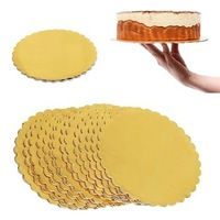 Plateau à gâteau en carton ondulé de 2 mm d'épaisseur, 6/8/10/12 pouces, base ronde robuste pour gâteau, plateaux à gâteau jetables pour boulangerie