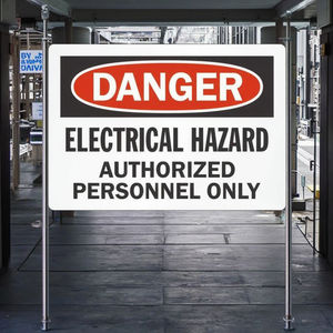 علامة تحذير السلامة الكهربائية المتينة عالية الجودة حسب الطلب من المصنع الأكثر مبيعًا - Product Image 1