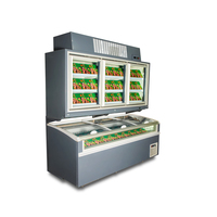 Armoire commerciale combinée glacière pour supermarché, semi-réfrigérateur, à fond froid, 1 pièce