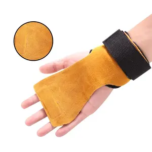 New Gym Fitness Hand Grip Wrist Wraps Suporte Deadlifts Treinamento Ajustável Acolchoado Couro Luvas De Levantamento De Peso