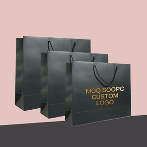 Bolsas de papel personalizadas Bolsa de regalo Ventas directas de fábrica Compras de lujo con su LOGOTIPO Asas de tela promocionales Compras - Product Image 6