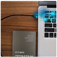 Pembaca Kartu Memori Flash Disk Adaptor USB 2.0 ke PC ATA PCMCIA