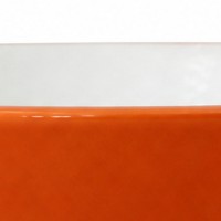 Bol conique en mélamine bicolore personnalisé en gros avec finition orange mate pour restaurant asiatique, hôtel, repas en plein air