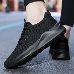 RJNA ZH257 <strong>Black</strong> Men Comfortable Air Cushion Running New <strong>Trainers</strong> Sports Sneakers Male Athletic Vulcanized Loafers - Product Image 4