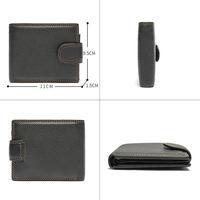 Portefeuille pour homme en cuir véritable, porte-cartes fin et léger, petit portefeuille décontracté pour homme