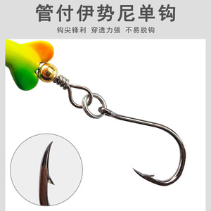 เหยื่อตกปลาฮงกวนแบบสปินเนอร์ สำหรับตกปลาแบสในน้ำจืด แบบตะขอเดี่ยว ตะขอสามทาง แบบคอมโพสิต เหยื่อปลอมแบบไบโอนิค - Product Image 3