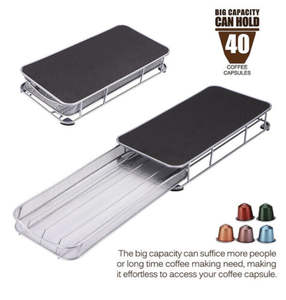 Support organisateur de café de capacité de 40 capsules, support de tiroir de rangement de dosette de café <span class=keywords><strong>Nespresso</strong></span> pour le bureau et la maison - Product Image 5