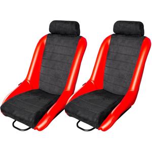 Simoni Racing - Par de Asientos de Coche Modificados Vintage Rojos, Modelo SRSV/R-2 - Product Image 1