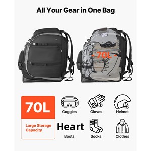 Mochila de Esquí Impermeable de Nuevo Estilo para Snowboard, con Soporte Dedicado para Tabla de Snowboard, Ideal para Montañismo y Senderismo - Product Image 2