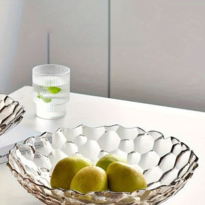 Prato de Vidro Vintage de Estilo Europeu de Grande Capacidade Moderno Clássico para Sala de Estar Restaurante Festa Petiscos - Product Image 2