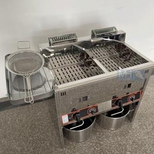 เครื่องทอดแก๊สแบบเปิดขนาด 20 ลิตร + 20 ลิตร พร้อมถาดน้ำมัน สำหรับทอดไก่และอาหารอื่นๆ - Product Image 2