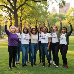 Maglietta Femminista Infrangibile da Donna, T-Shirt Casual 100% Cotone, Girocollo, Manica Corta, Vestibilità Regolare, Tessuto Jersey Stampato - Product Image 2