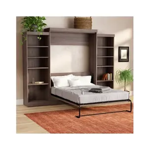 home bedroom furniture Particle board MDF Folding Wall Bed Murphy Bed With Double Desk