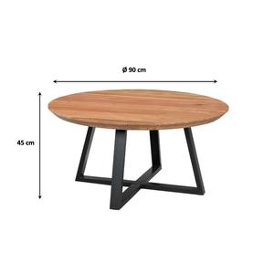 Baxter โต๊ะกาแฟทันสมัยทนทาน, ฐานเหล็กด้านบนทำจากไม้ธรรมชาติสำหรับบ้านสำนักงานคาเฟ่ร้านอาหารโรงแรมห้องนั่งเล่นเฟอร์นิเจอร์ - Product Image 2