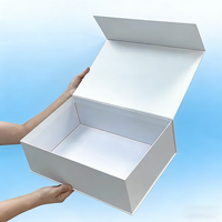 Boîte rigide personnalisée avec grand couvercle magnétique, en carton ondulé recyclable, pour cadeaux de mariage, boîte mystère vide, avec dorure à chaud