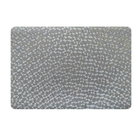 Set de table rectangulaire arrondi en PVC RNPT, finition perlée brossée subtile, effet réfléchissant, résistant à l'huile, pour tables à manger