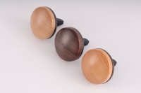Diffuseur Parfum Voiture Luxe Bois Noyer Circulaire Clip Ventilation Magnétique Huiles Essentielles Premium Élégant