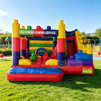 Structure gonflable commerciale en PVC avec toboggan, château gonflable pour enfants, idéale pour la location d'événements et de fêtes