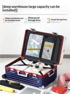 28 Inch Large Capacity Thickened Sturdy &amp; Durable Aluminum Frame Trolley <strong>Case</strong> <strong>with</strong> TSA Lock for Women's <strong>Travel</strong> Trips - Product Image 3