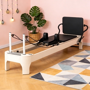 <span class=keywords><strong>Cama</strong></span> <span class=keywords><strong>de</strong></span> <span class=keywords><strong>Pilates</strong></span> Profesional <span class=keywords><strong>de</strong></span> Madera Maciza con Acabado en Spray, Estructura Resistente y Diseño Innovador con Apariencia Moderna - Product Image 1