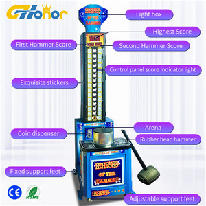 เครื่องชกมวยเครื่องเกมอาเขตแบบหยอดเหรียญค้อนใช้กดปุ่ม - Product Image 5