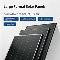 Panneaux solaires demi-cellules grand format, efficacité 24,5 %, TUV CE CB, pour une installation rapide, à faible coût et haute efficacité, module PV