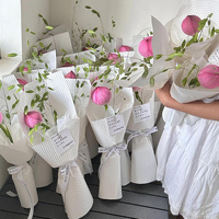 10 pièces Bouquet emballage matériel Kaffin papier étanche en relief fleuriste fournitures fleurs papier d'emballage