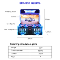 Machine d'arcade simulateur de tir God of Gun Return à monnayeur avec écran HD pour divertissement intérieur