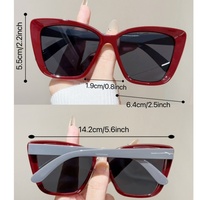 Gafas de Sol Cat Eye al por Mayor, Ligeras, Montura Completa, Unisex, Económicas, Versátiles, con Forma para Posar, Montura Grande