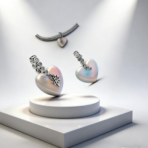 Nouveau Pendentif Original en Argent Sterling 925, Motifs Lune, Cœur, Nœud, <span class=keywords><strong>Tortue</strong></span>, Ours, Compatible avec Colliers et Bracelets pour Femmes, Bijou Exquis, Cadeau - Product Image 6