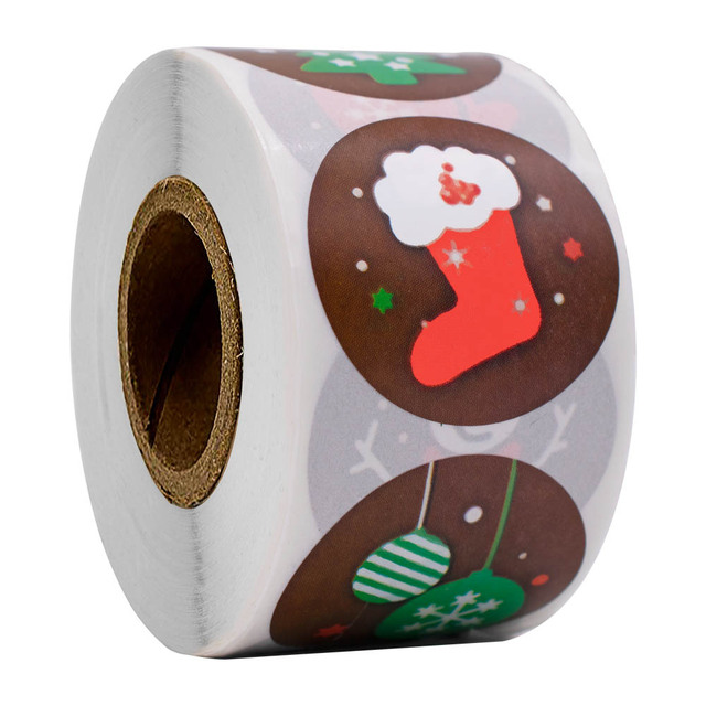 Customized Size Direct Thermal Labels Colorful Round Thermal Label Self Adhesive Printable Circle Stickers