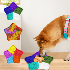 Bol de Nourriture Lent Anti-Étouffement pour Animaux de Compagnie, en Silicone Antidérapant, Écologique, Motif Petits Animaux Mignons, avec Ventouse, Couleurs Variées - Product Image 1