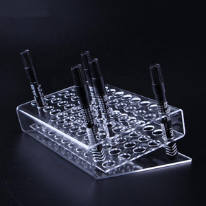 Bán buôn khuyến mãi hiện đại 24-lỗ Acrylic phụ kiện văn phòng hiển thị đứng thân thiện với môi 12-bút văn phòng phẩm kệ - Product Image 6