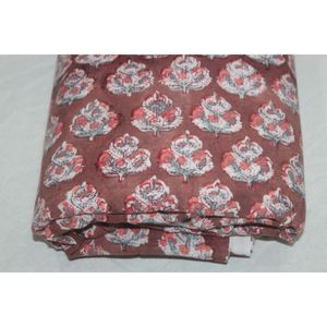 Compre Tela Auténtica India Hecha a Mano con Estampado de Bloques, Ligera, para Confección de Ropa, Edredones, Bufandas, Vestidos, Cortinas y Materiales de Tapicería - Product Image 4