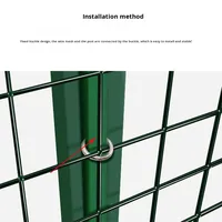 Clôture en treillis métallique en acier enduit de PVC néerlandais pour l'élevage et la protection des poulets, isolation rigide