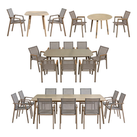 Ensemble de table et chaises en rotin d'extérieur pour cour, restaurant, terrasse, jardin, bureau, café, balcon, salle à manger