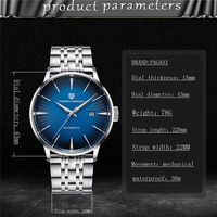 Montres automatiques mécaniques de luxe pour hommes Pagani Design 2770 en stock, 1 pièce avec logo personnalisé, 50 pièces OEM ODM
