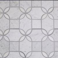 Centurymosaic Mosaïque en marbre blanc de Carrare, mosaïque en pierre naturelle, carrelage pour sol, mur, salle de bain, cuisine, crédence