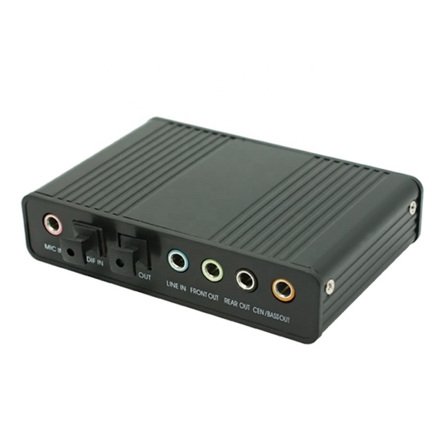 USB Fiber Optic Sound Card 5.1 7.1 Sound Card Network Chat Game Recording K Song Mixing Reverberation External Sound Card