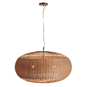 Lampe suspendue en rotin ronde, Source de lumière LED E27, pour chambre à coucher, Restaurant, café, maison d'hôtes, Style sud-est asiatique - Product Image 5