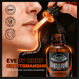 Kit de <span class=keywords><strong>soin</strong></span> de la barbe pour <span class=keywords><strong>homme</strong></span> BARBERBATTLE, qualité supérieure, biologique, naturel, huile à barbe pour <span class=keywords><strong>homme</strong></span> - Product Image 6