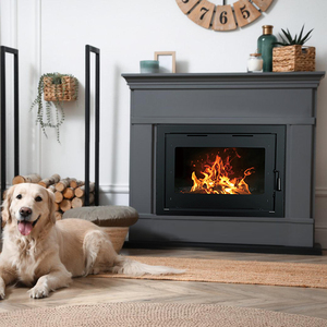 Poêle à <span class=keywords><strong>bois</strong></span> encastrable R1803A 16KW de haute qualité, moderne, en acier, pour grande surface - Product Image 5