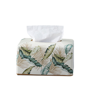 Boîte à mouchoirs en céramique de style nordique créatif, luxe léger, décoration moderne européenne pour la maison, salon, salle à manger - Product Image 5