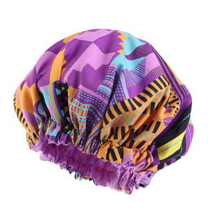 Bonnets Ankara en tissu imprimé motif africain pour enfants Bonnets doublés extra satin Chapeau de <span class=keywords><strong>nuit</strong></span> pour le sommeil Turban Casquette de <span class=keywords><strong>chimio</strong></span> - Product Image 2