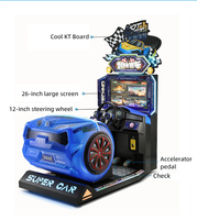 Máquina de Juegos Arcade Operada con Monedas para Sala de Juegos Infantiles, Simulador de Conducción de Autos de Carreras 3D Tour Super Car